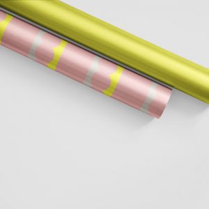 Wrapping paper (geometric/yellow) Qty2
